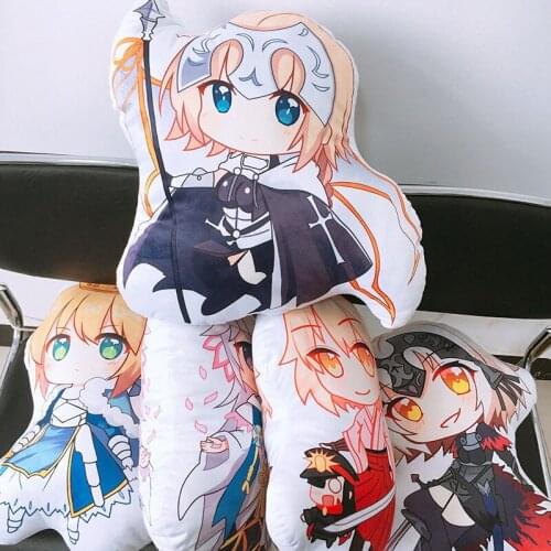 Anime Pillow Fate/Grand Order Two Side Print Plush Toys Cute Soft Stuffed Cushion Dolls for Kid Birthday Gift Cartoon Pillow