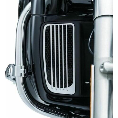 Motorcycle Radiator Grills ABS Leg Fairing Lower Vented Cover Chrome For Harley Touring Electra Street Glide Road King FLHTK