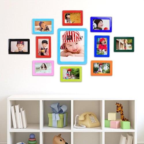Rubber Magnet photo frame Plexiglass Lnclude Decoration Canvas Poster Frames For Wall Hanging Wall painting Birthday Gift Photo