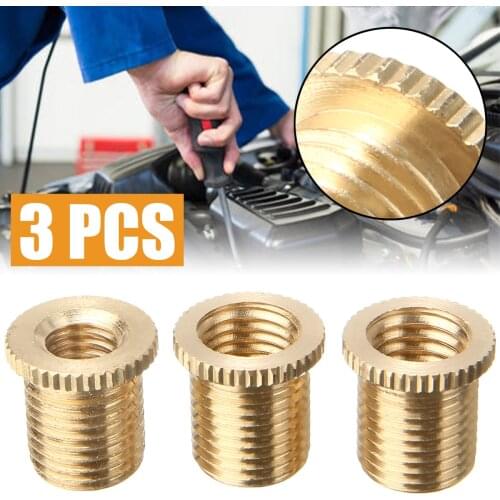 3pcs Gold Aluminum Alloy Gear Shift Knob Thread Adapter Nut Kit M10x1.25 M10x1.5 M8x1.25 Accessories Parts