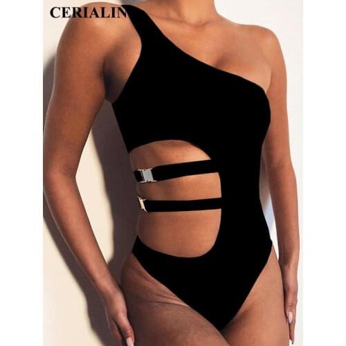 Tiger Pattern Women Swimming Suit Women One Shoulder Female Swimsuit Hollow Swimwear One Piece Hot Sale Bikinis Beachwear New