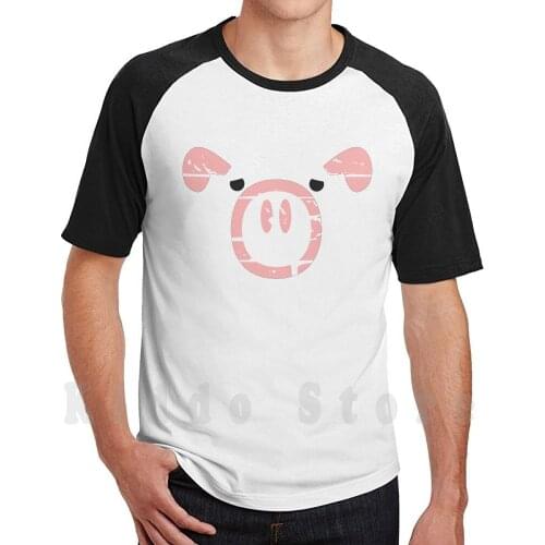 Cute Pink Pig T Shirt Print For Men Cotton New Cool Tee Pig Pigs Pig Pink Pig Styized Pig Snout Design For Kids For Girls Pink