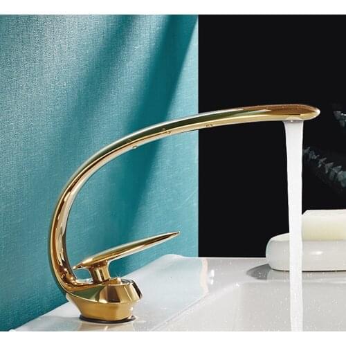 Bathroom Basin Faucet Boul Sink Tap Black Golden White Filtered Washbasin Mixer Deck Mounted Accessory Single Handle Waterfall