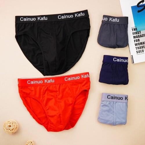 5 Pcs/lot Mens panties Cotton Mens Underwear Mens Bodysuit Male Comfortable Underpants Breathable Soft Low Waist Briefs Cueca