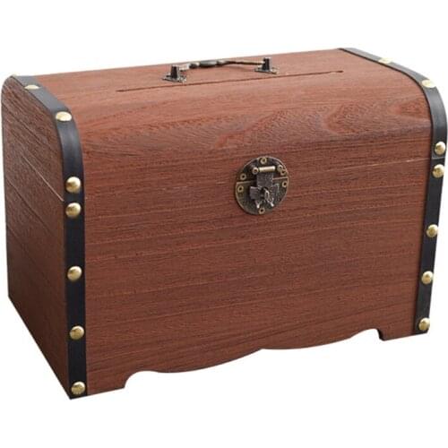 Vintage Treasure Storage Box Piggy Bank Organizer Saving Box Case P31E