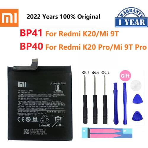Xiao Mi 100% Original Battery BP41 BP40 For Xiaomi Redmi K20 Mi 9T Pro Mi9T K20Pro 4000mAh High Capacity Phone Batteria Akku