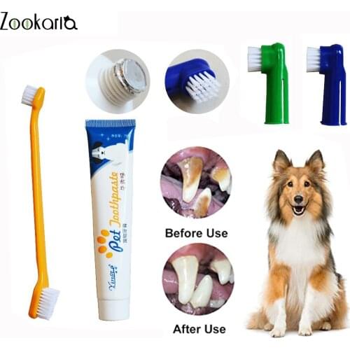 Dog Healthy Edible Toothpaste Small Dog Cats Mouth And Teeth Cleaning And Care Supplies Vanilla And Beef 2 Taste Pet Accessories