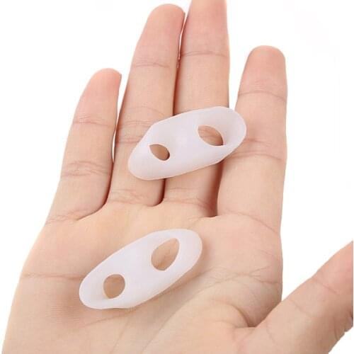 1 Pair Silicone Gel Little Toe Thumb Straightener Separator Double Loop Corrector Toe Separator Dropshipping