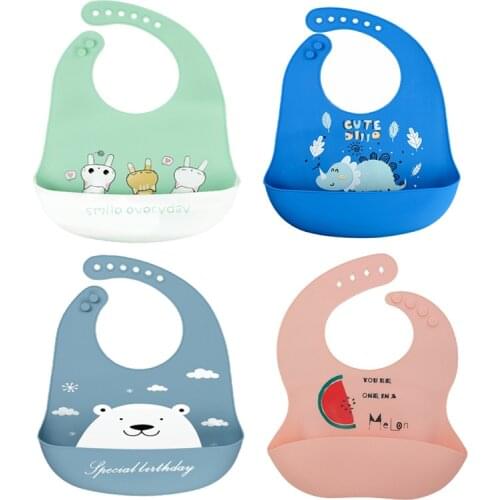 1Pcs Unique Waterproof Baby Bibs Silicone Bandana Bib Boy Girl Food Grade Silicone Feeding Apron