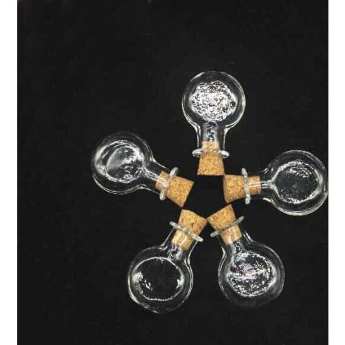 100sets/lot flat round empty Glass Bottle Wishing Bottle Sale, Wish Perfume essential oil container necklace diy art pendant