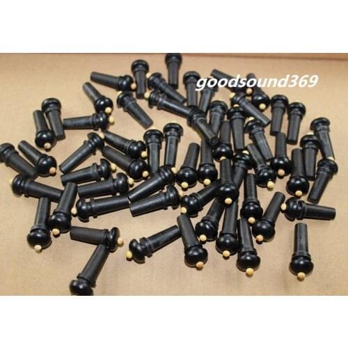 20 small 4/4 ebony yellow line tail posts