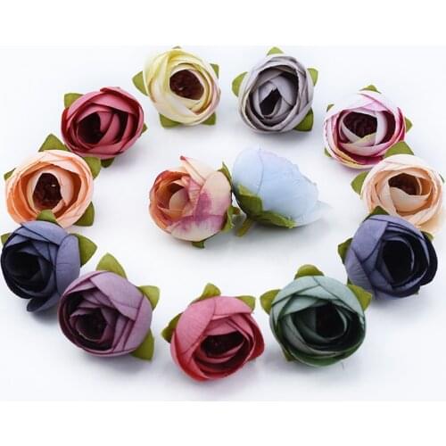20 Pieces Multicolor Artificial Flowers Home Decoration Accessories Wedding Diy Festival Party Supplies Gift Candy Box Gardening