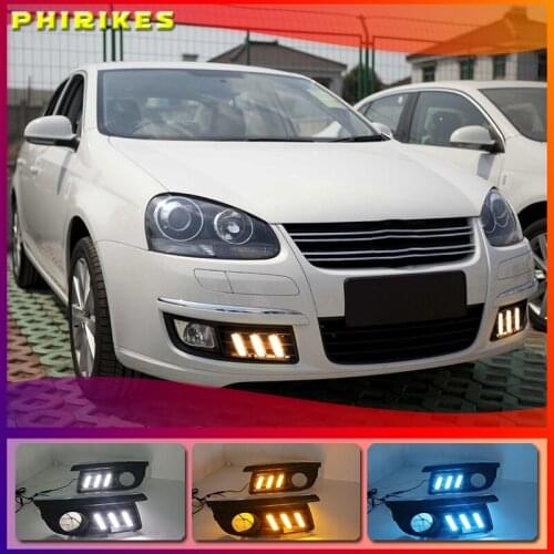 2x Car-specific for VW Jetta MK5 Sagitar 2006 2007 2008 2009 2010 LED DRL daytime running lights Fog Lamp Cover Frame