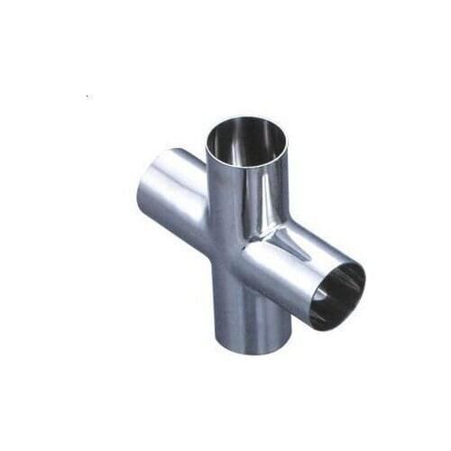 63mm Pipe OD 304 Stainless Steel 304 4 Way Cross Sanitary Fitting Home brew
