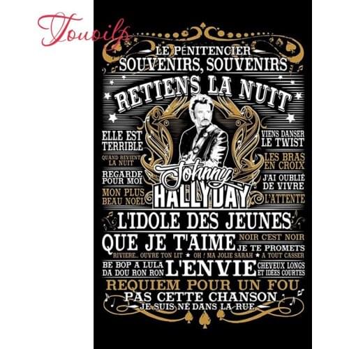 Diamond embroidery full square & round drill 5d Johnny Hallyday diamond painting Cross Stitch Rhinestone mosaic home decoration