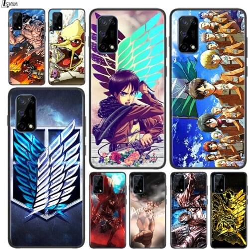 Anime Attack on Titan for OPPO Realme V15 X5 X3 X50 X7 X2 C17 C11 C3 C2 7 7i 6 6S 6i 5 Narzo 20 Pro Black Phone Case