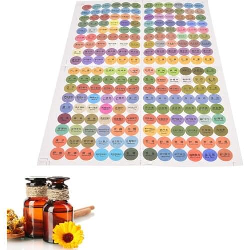 Paper Sticker Labels Printed Essential Oil Bottles Cap Lid Labels Round Circle Stickers Colorful