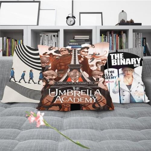 The Umbrella Academy Pillow Case Decorative Car Home Living Room Pillows Cover Invisible Zippered Throw Cushion No Insert 45cm