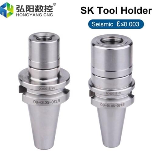 CNC Tool Holder BT30/40-SK10SK16-60 Dynamic Balance Toolholder Machining Center High Precision Collet Chuck G2.5 30000RPM