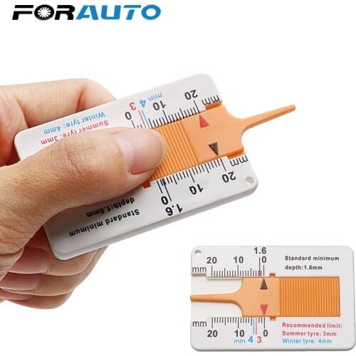 FORAUTO Car Tyre Tread Depth Gauge Tire Scale Vernier Depth Caliper 0-20mm For Auto Motorcycle Tester Meter Truck Tire