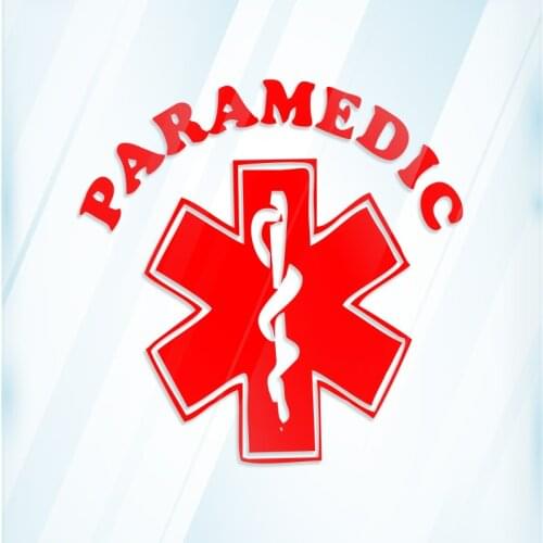 Paramedic Symbol- Die Cut Vinyl Window Decal/sticker 9x9cm