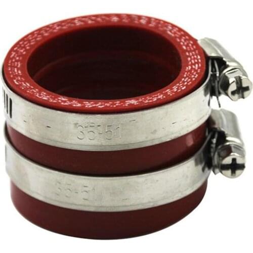 2pcs 32mm 34mm Carburetor Intake Boot Joint Manifold Adapter for Dirt Pit Bike Motorcycle ATV (Red+Blue)
