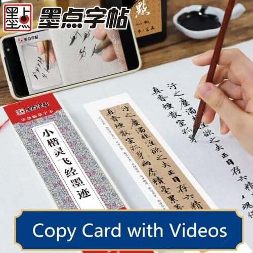 Chinese Brush Character Card Regular Script Ling Fei Jing Kaishu for Learners Adult to Practice Modian