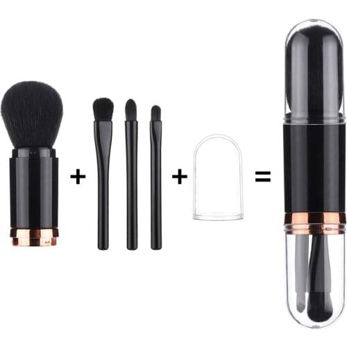 4 In 1 Makeup Brushes Foundation Eyebrow Shadow Eyeliner Blush Powder Brush Cosmetic Concealer Professional Maquiagem