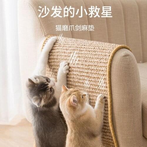 Cat Scratcher Sisal Mat Board Scratcher Paw Pad Cat Toys Chair Table Sofa Mats Furniture Protector Cat Scratching Mat