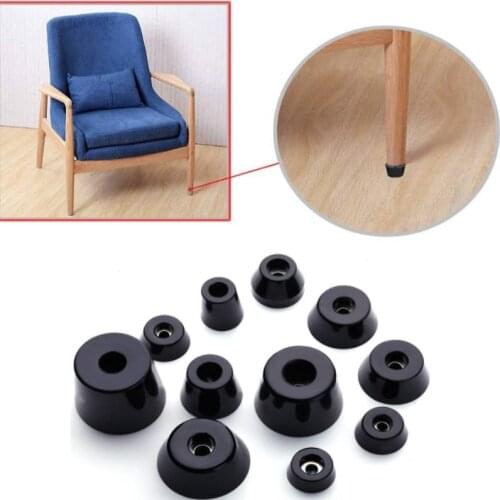 10pcs Round Furniture Pad Black Chair Leg Feet Floor Protector Table Leg Cover Rubber Bumper for Cutting Board Electronic Crafts