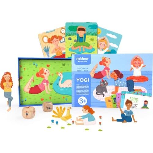 Yoga Teaching Cards Set Kids Toys Funny Parent & Child Interactive Sport Educational Toys for Children Fitness Games Girl Toy