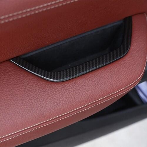 Car Main Drive Door Armrest Storage Box Cover Trim Carbon Fiber Color Sticker For BMW X3 F25 2011-17 LHD Auto Interior Decals