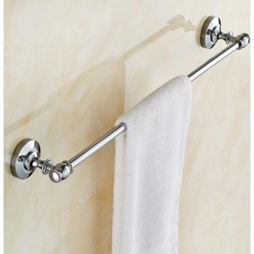 Wall Mounted Chrome Brass Bathroom Accessory Single Towel Bar Towel Rail Towel Holder BD566