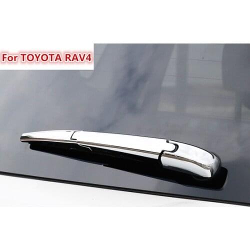 The new For Toyota RAV4 2016 2017 Chrome 3pcs Exterior Rear Tail Rain Wiper Cover Molding Trim Decoration Protectors Garnish