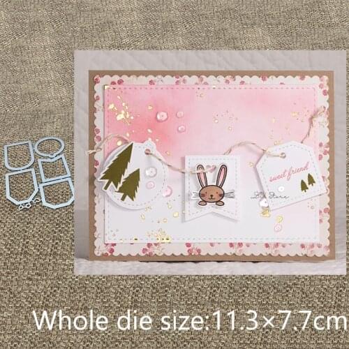 New Design Craft Metal stencil mold Cutting Dies Mini Tags decoration scrapbook die cuts Album Paper Card Craft Embossing