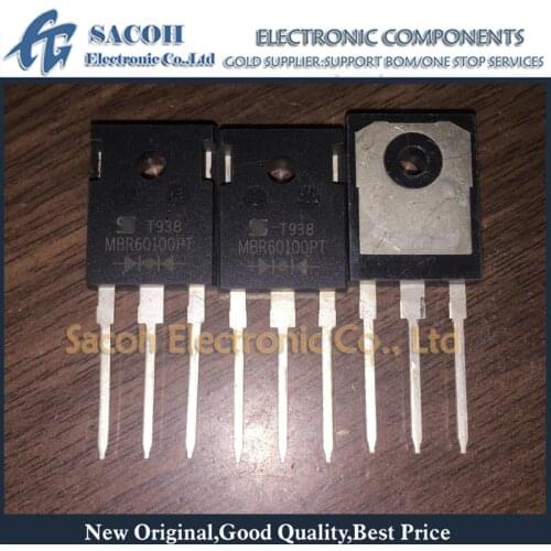 Free Shipping 10Pcs MBR60100PT MBR60100WT V60100PW TO-247 60A 100V Schottky Barrier Diode
