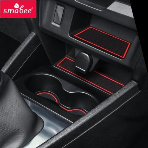 Smabee Gate slot pad Interior Door Pad/Cup for LADA XRAY 2016-2017 Non-slip mats red/black/white mats