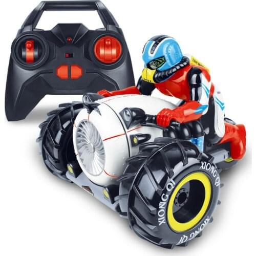 RC Car Dirt Bike Rock Crawler 2.4G Amphibious Remote Control Motorcycle Stunt Racing Vehicle Model Light Electric Hobby Toys