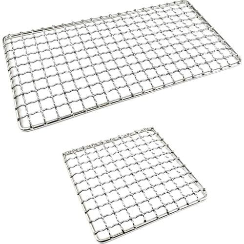 Barbecue Firewood Grill 304 Stainless Steel Barbecue Mesh Outdoor Camping Pot Rack For Picnic Cooking Party Equipment Tool