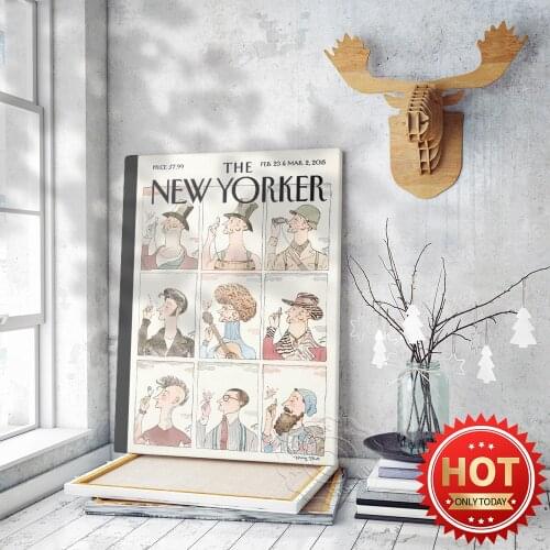 Retro Funny New York Poster, Figure Humor Wall Art Decor, Bar Pub Club Wall Stickers, Comical Art Prints Poster, Vintage Art