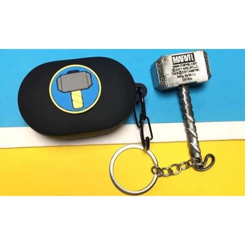 Marvel Silicone Earphone Case With Key Chain For Xiao Redmi Airdots 3 Cartoon Wireless Bluetooth Headphone Case Charger Box