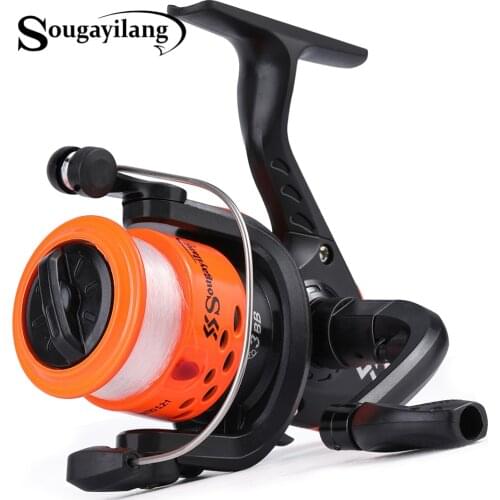 Sougayilang 3BB Mini Spinning Fishing Reel with line 5.2:1 500 Ice Spinning Reel Fishing Tackle for Freshwater and Seawater