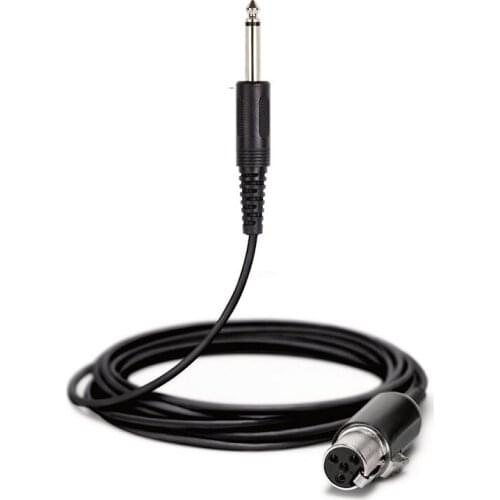 Standard Bolymic Guitar Instrument Cable Cord for Shure Wireless Bodypack 1/4" Jack to 4-pin Mini