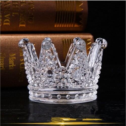 Crown Glass Ashtray For Outdoor And Outside Decorative Bone China Ceramic Round Cigar Ashtray
