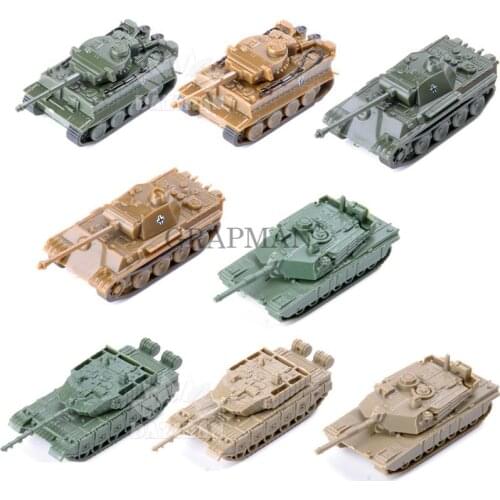 1/144 WWII German Leopard Tiger Tank USA M1A2 China 99 4D Sand Table Plastic Finished Model Kit Toys for Boy