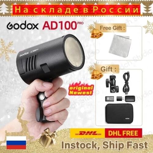 Godox AD100Pro TTL Pocket Flash light Kit for Canon Nikon DSLR photography studio Accessories youtube live PK Godox AD200pro