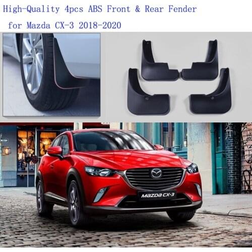 High-Quality 4pcs ABS Front & Rear Fender for Mazda CX-3 2018-2020 Car Mud Flaps Splash Guard Mudguard Mudflaps Accessories