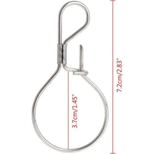 Live Fish Lock Stainless Steel Buckle Fishing Tackle Snaps Portable Accessories