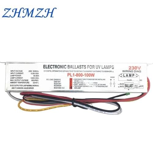 ZHMZH 21-40W 55-95W Dedicated Electronic Ballast Output LED Driver For UV Sterilization Lamp Germicidal Light Rectifier 220V230V