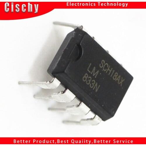 10PCS LM833N DIP8 LM833 DIP 833N DIP-8 new and original IC